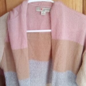 Love Scarlett Women's Colorblock Cardigan - Pink, Tan, Gray